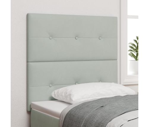 Cabecera LED Gris Claro 80 cm Terciopelo