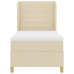Cama con somier de  y colchón Crema 90x190 cm Tela