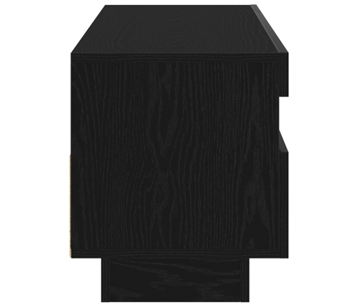 Mueble de TV  con luces LED en roble negro, 80x35x40 cm, de madera