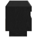 Mueble de TV  con luces LED en roble negro, 80x35x40 cm, de madera