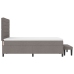 Cama con somier  con colchón y banco taupe 140x200 cm tela