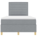 Cama Box Spring  con Colchón Gris Claro 120x200 cm Tela