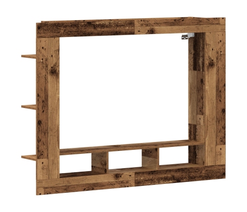 Cabinet de TV Montado en la Pared Madera Vieja 152x22x113 cm