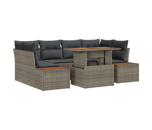 Conjunto de Sofás de Jardín  Set de 6 Gris Ratán