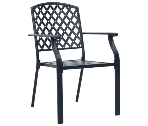 Juego de Comedor de Jardín de 3 Piezas de Acero Antracita