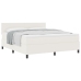 Cama Base Tapizada con Colchón Crema Super King Tela de Terciopelo