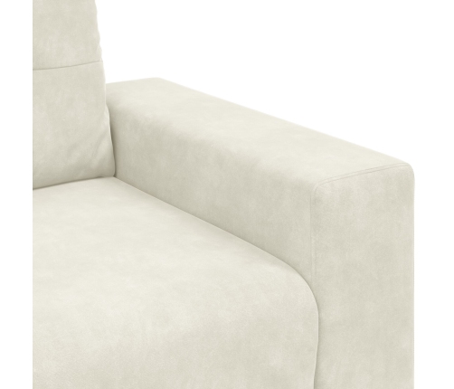 Sofá Loveseat  Crema 120 cm de Terciopelo