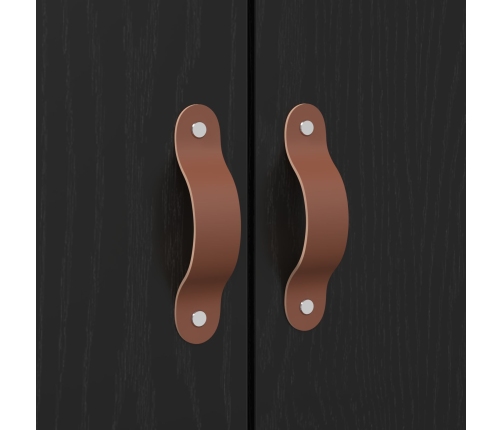 Cama  con Almacenamiento Roble Negro Madera Doble Estándar