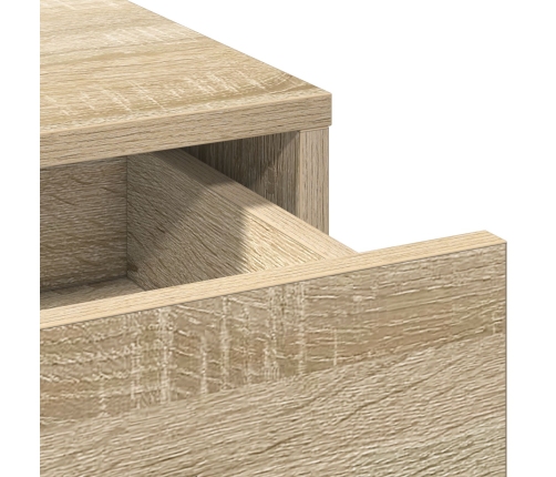 Mesa de Tocador  con Luces LED Sonoma Roble 79x41x140 cm