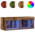 Gabinetes de pared para TV  con luces LED 2 pcs Madera vieja 80x30x30 cm