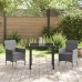 Conjunto de Comedor de Jardín de 3 Piezas Gris Ratán PE