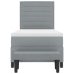 Cama con Box Spring  con Colchón y Banco Gris Claro 90x200 cm Tela