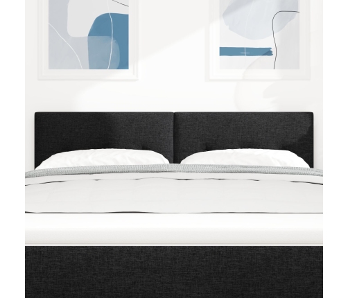 Cabecero  Botonera Negro 140 cm Tela