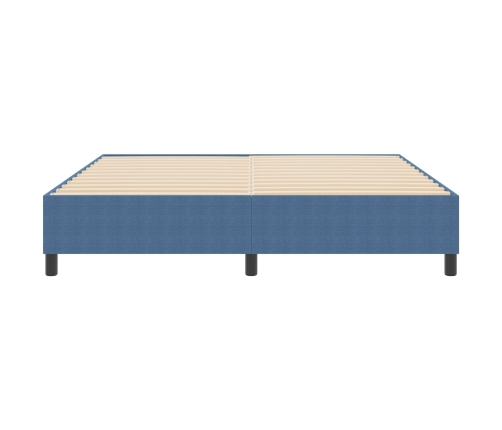 Cama Box Spring  Azul Super King Tela de Pana
