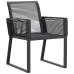 Conjunto de Comedor de Jardín  de 9 Piezas Negro Poliratán
