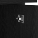 Aparador Negro de Roble 70x30x80 cm de Madera Ingenierizada y Acero
