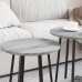 Mesa Lateral  2 pcs Gris Sonoma de Madera y Metal