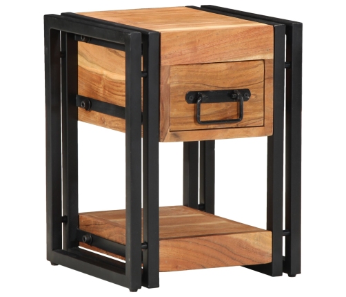 Mesita de Noche  30x30x40 cm de Madera Maciza de Acacia