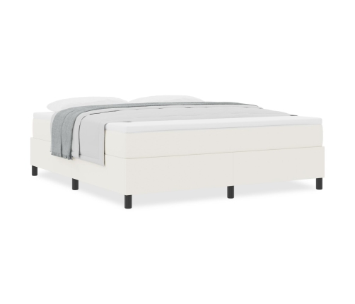 Cama Box Spring  con Colchón Crema Super King Tela de Pana