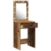 Mesa de tocador  con luces LED Madera antigua 50x41x135 cm
