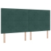 Cabecero  con Botones Verde Oscuro 200 cm Terciopelo