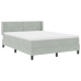 Cama con base de resortes y colchón gris claro 140x190 cm terciopelo