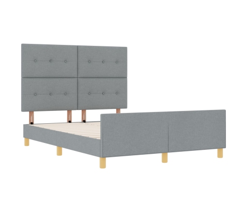 Cama  Gris Claro 140x190 cm Tela