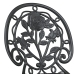 Conjunto de Bistro de Jardín de 3 Piezas  Negro de Aluminio Fundido