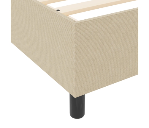 Cama con Somier con Colchón Beige 120x200 cm Tela de Corduroy