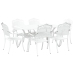 Juego de 4 Blanco Aluminio fundido Grande Inlays decorativos