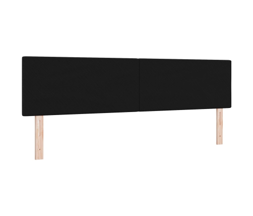 Cabecera LED acolchada negra 90 cm tela