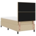 Cama con Box Spring  con Colchón Verde Claro Gris 100x200 cm Tela de Pana
