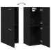 Armario de pared para baño  Negro Roble 30x30x80 cm Madera Fabricada
