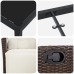 Set de Comedor de Jardín de 5 Piezas Rattan Poliéster Marrón
