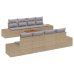 Conjunto de Sofá de Jardín de 9 Piezas con Cojines Beige Ratán Acacia