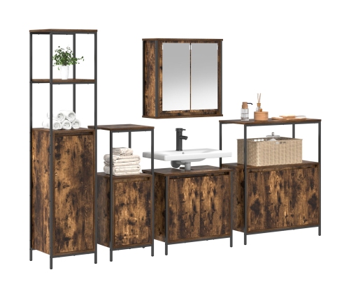 Set de Muebles de Baño de 5 Piezas de  en Roble Ahumado