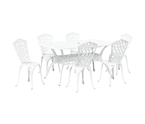 Juego de 4 Blanco Aluminio Fundido 150 cm x 90 cm x 72 cm