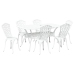 Juego de 4 Blanco Aluminio Fundido 150 cm x 90 cm x 72 cm