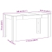 Mesa de Comedor  Negra de Roble 140x74,5x76 cm de Madera de Ingeniería