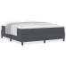 Cama con somier  con colchón gris oscuro super king tela de corduroy