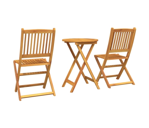 Conjunto de Bistro de Jardín de 3 Piezas  de Madera Sólida de Acacia