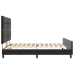 Estructura de Cama de Terciopelo Negro  180x200 cm