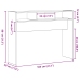 Mesa Consola  Negra de Roble 105x30x80 cm de Madera Ingenierizada