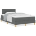 Cama Box Spring  con Colchón Gris Oscuro 120x200 cm Tela