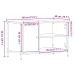 Cabinet de TV  Madera Vieja 80x40x50 cm Madera Ingenierizada y Acero