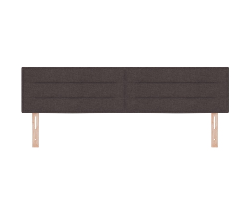 Cabezal de diseño Lines Marrón oscuro 180 cm Tela
