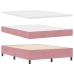 Cama Box Spring  con colchón Rosa 140x190 cm Terciopelo