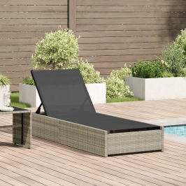 Tumbona  Beige 60x200x27 cm de Ratán Poliéster