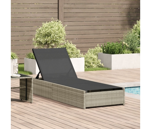 Tumbona  Beige 60x200x27 cm de Ratán Poliéster