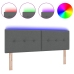 Cabecero LED botones tapizados gris oscuro 80 cm tela